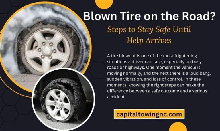 Blown Tire on the Road