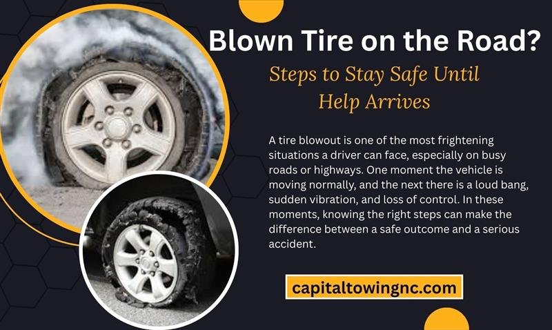 Blown Tire on the Road